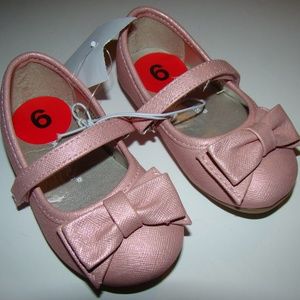 Rampage Girls Bow Pink Shimmery Flats Lil Lucie